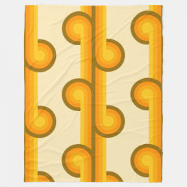 Retro effen geometrische vormen patroon 2 fleece deken