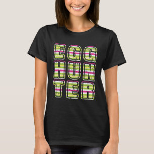 Retro Egg Hun Groene Roze Strepen Eijager Print T-shirt