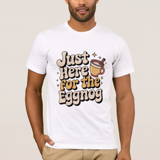 Retro Eggnog Christmas Design T-shirt (Voorkant)