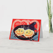 Retro Eggs Valentijnsdag Kaart (Voorkant)