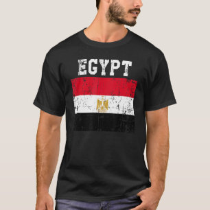 Retro Egyptische vlag Egyptische rots T-shirt