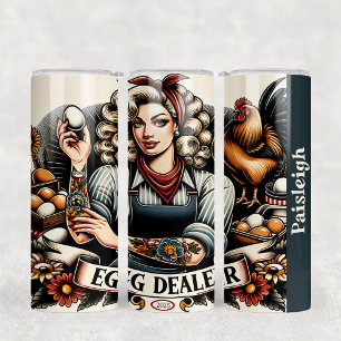 Retro Eier Dealer Boerderij Tumbler Ontwerp Thermosbeker