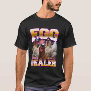 Retro Eier Dealer Grappig Pasen Kip Bootleg Anim T-shirt