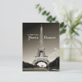retro eiffeltoren briefkaart (Staand voorkant)