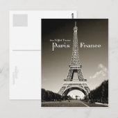 retro eiffeltoren briefkaart (Voorkant / Achterkant)