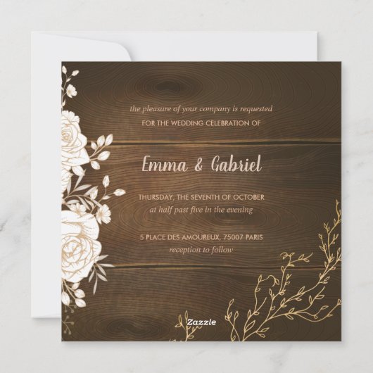 Retro Eiffeltoren foto lijst huwelijksuitnodiging Feestdagenkaart (Achterkant)