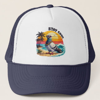 Retro eigenaar minnaar geschenk duif stad duiven v trucker pet