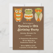 Retro Eigenaars op de bruine Aangepaste Partij Kaart (Voorkant)