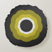 Retro  eigentijdse stijl Rosette Rond Kussen (Voorkant)