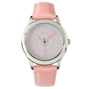 Retro eigenzinnige eclectische Boho Hippie Pastel  Horloge