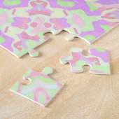 Retro eigenzinnige eclectische Boho Hippie Pastel  Legpuzzel (Zijkant)