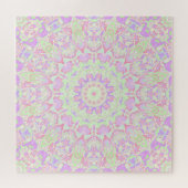 Retro eigenzinnige eclectische Boho Hippie Pastel  Legpuzzel (Horizontaal)