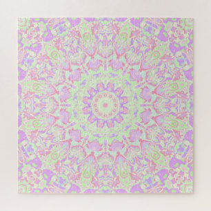 Retro eigenzinnige eclectische Boho Hippie Pastel Legpuzzel