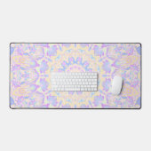 Retro eigenzinnige eclectische Boho Pastel Mandal Bureaumat (Keyboard & Muis)