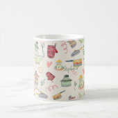 Retro eigenzinnige kleurrijke keuken thema geperso koffiemok (Center)