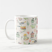 Retro eigenzinnige kleurrijke keuken thema geperso koffiemok (Links)