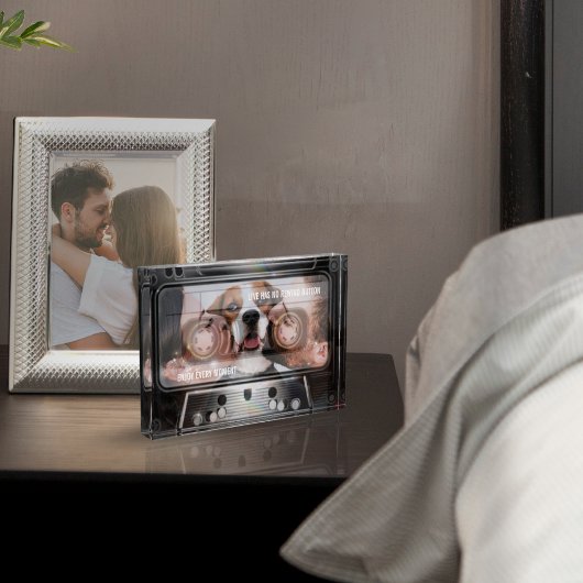 Retro Eighties muziekcassette Voeg je eigen foto t