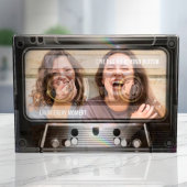 Retro Eighties muziekcassette Voeg je eigen foto t