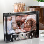 Retro Eighties muziekcassette Voeg je eigen foto t