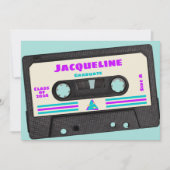 Retro Eighties Paarse Mix Tape 2025 Afstuderen Aankondiging (Voorkant)