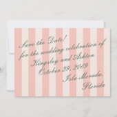 Retro Eiland Save the Date Luifel Streep Plat Kaar (Voorkant)