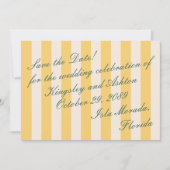 Retro Eiland Save the Date Luifel Streep Plat Kaar (Voorkant)