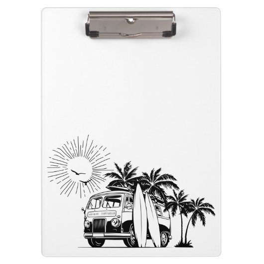 Retro Eindeloze Zomer Klembord (Voorkant)