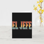 Retro el jefe grappige Mexicaanse baas mannen vade Kaart (Gele Bloem)