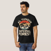 Retro El Yunque Nationaal Bos Puerto Ric T-shirt (Voorkant volledig)