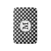 Retro Elagant Personalized Gingham Bath Mat (Voorkant Verticaal)