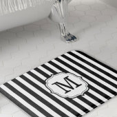 Retro Elagant Personalized Stripe Bath Mat