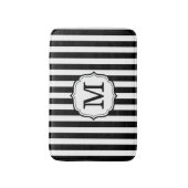 Retro Elagant Personalized Stripe Bath Mat (Voorkant Verticaal)