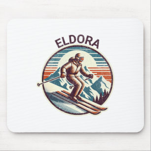 Retro Eldora Colorado Ski Resort Winter SK Muismat