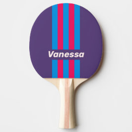 Retro Electric Druiven Pin Strepen met Naam Tafeltennisbatje