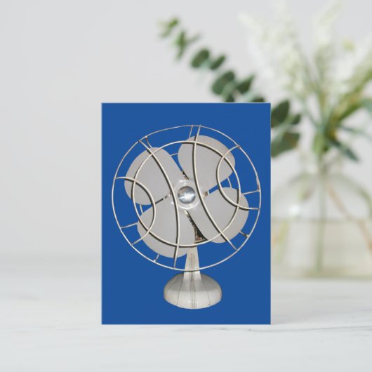 Retro Electric Fan Briefkaart (Staand voorkant)