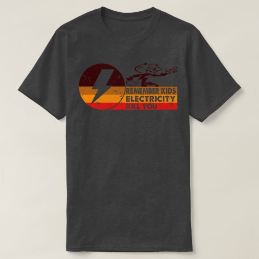 Retro Electricity maakt je af T-shirt (Design voorkant)