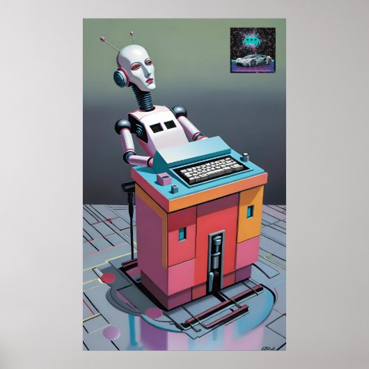 Retro-Electro Chatter Poster (Voorkant)