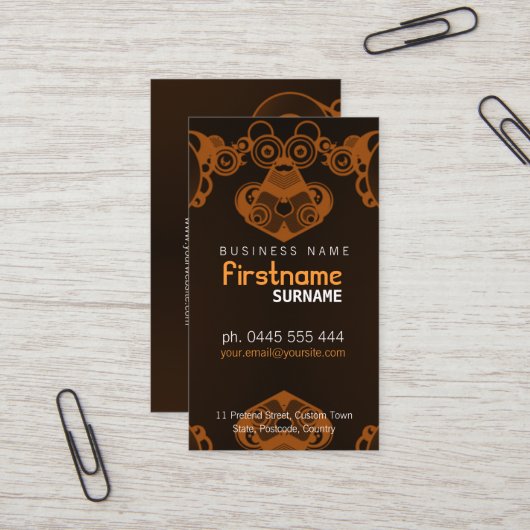 Retro Electro Music Visitekaartje (Voorkant / Achterkant in situ)