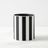 Retro Elegant Black and White Stripe Mok (Midden)