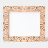 Retro Elegant Bloemenpaar Naam Initiaal Monogram Gegraveerde Lijstjes (Voorkant)