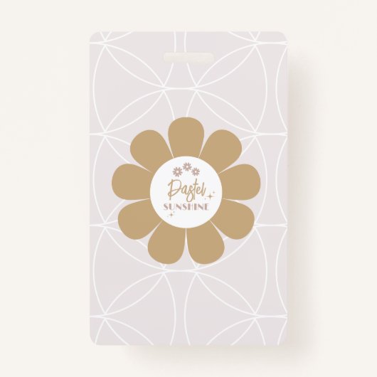 Retro Elegant Blush Pink Business Badge (Voorkant)