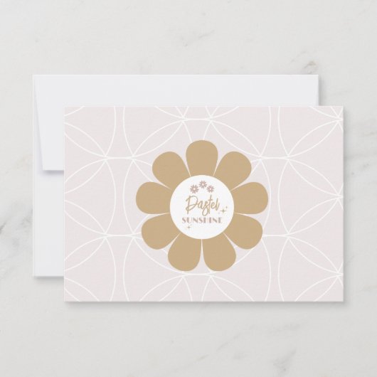 Retro Elegant Blush Pink Business Bedankkaart (Voorkant)