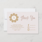 Retro Elegant Blush Pink Business Bedankkaart (Achterkant)