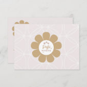 Retro Elegant Blush Pink Business Bedankkaart (Voorkant / Achterkant)