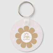 Retro Elegant Blush Pink Business Sleutelhanger (Achterkant)