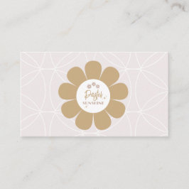 Retro Elegant Blush Pink Business Visitekaartje