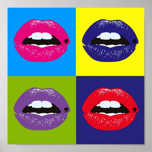 Retro  Elegant Chic Hipster Pop Art Poster (Voorkant)