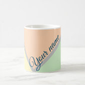 retro elegant pastel Colorblock script Aangepaste  Koffiemok (Center)