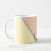 retro elegant pastel Colorblock script Aangepaste  Koffiemok (Links)