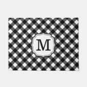 Retro Elegant Personalized Gingham Door Mat (Voorkant)
